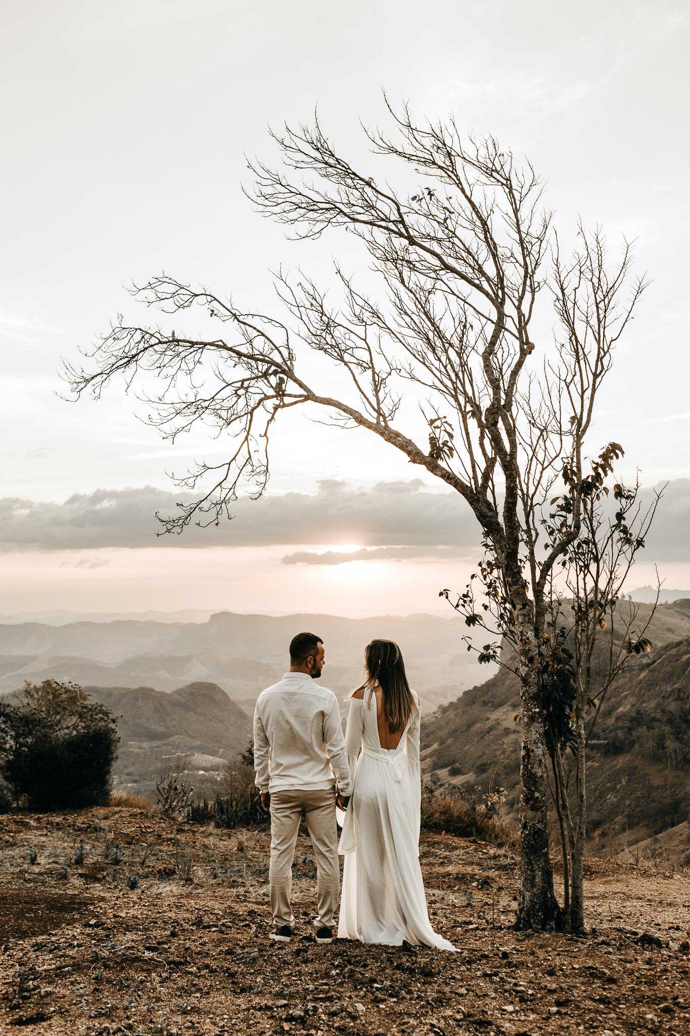 Boho-Atmosphäre Paar in Natur